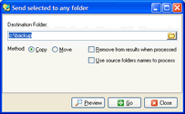 Send Selected to Any Folder -Settings